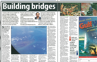 Gulf Weekly Bridge across  the Palk Strait